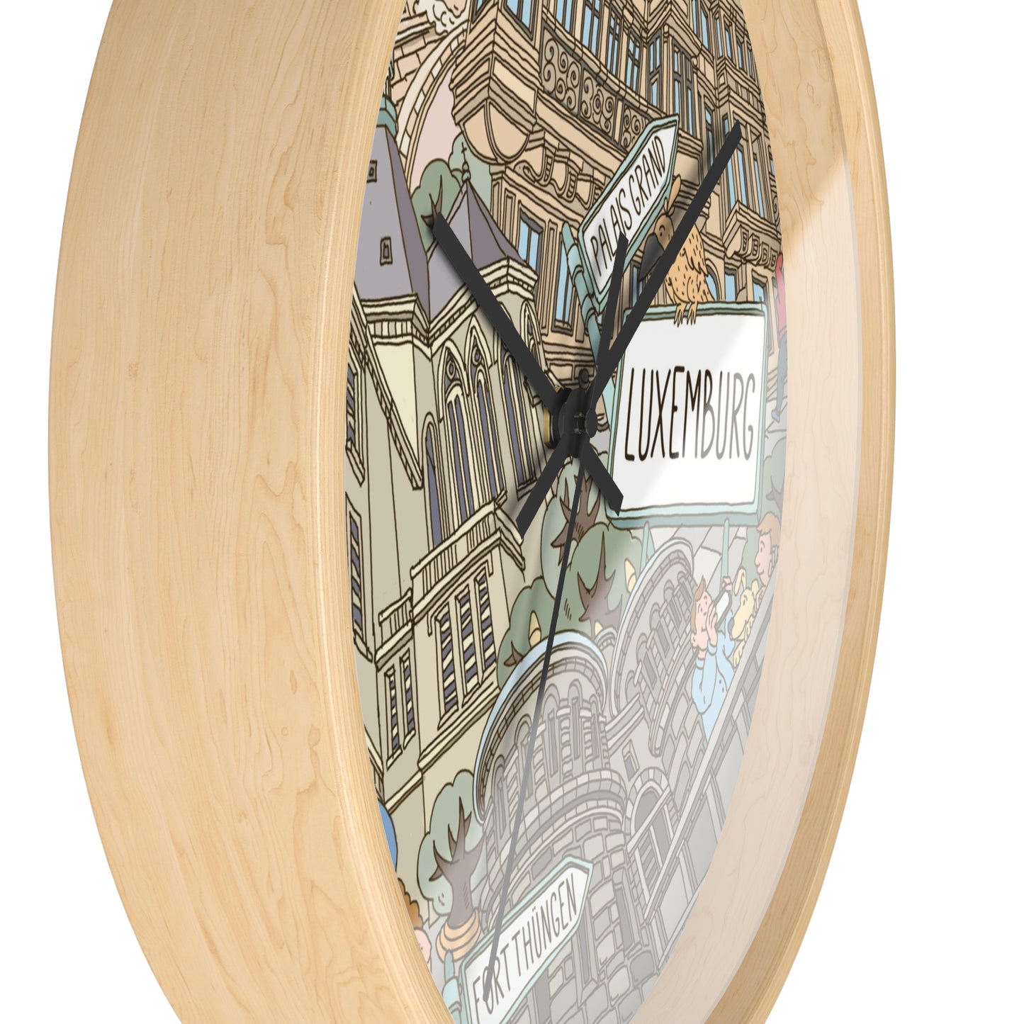 Luxemburg Illustrated Wall Clock