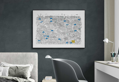 Berlin Mitte black-and-white poster A2 (42 x 59.4  cm)