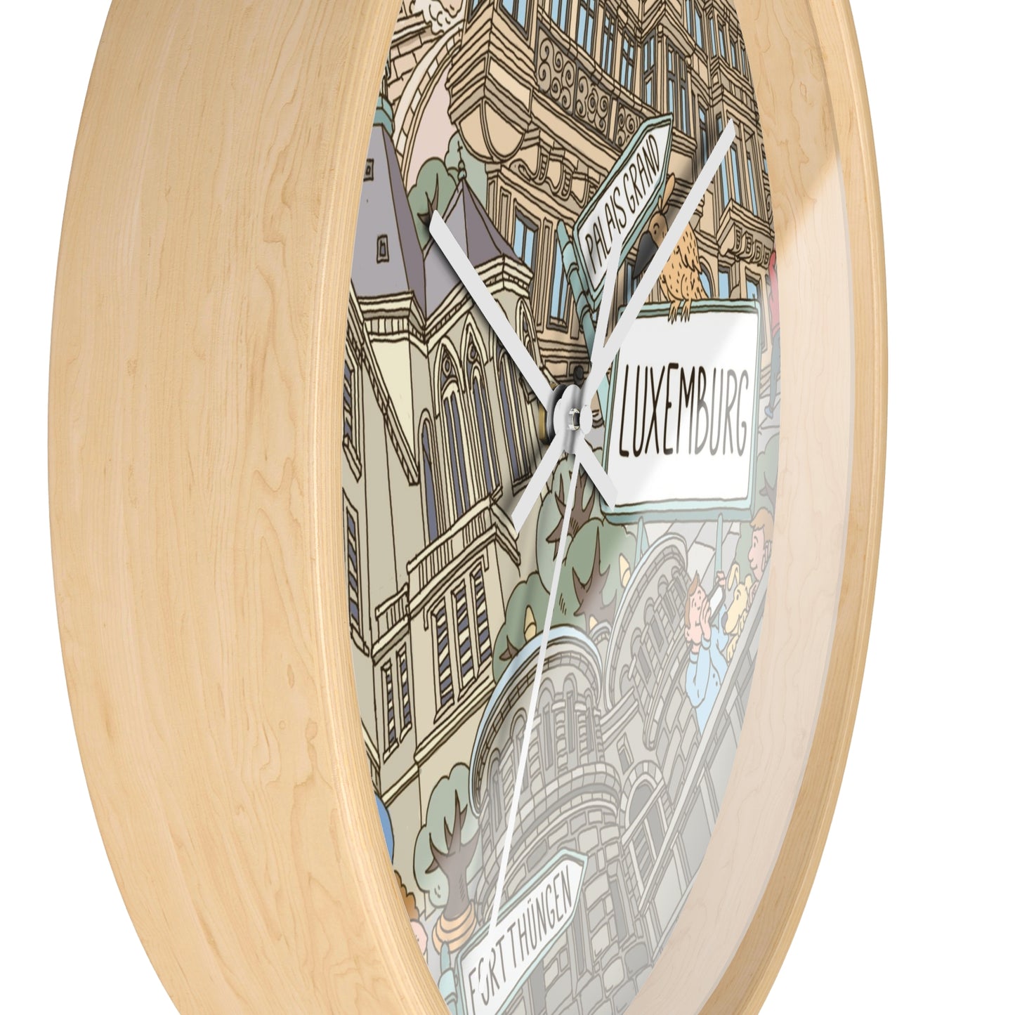 Luxemburg Illustrated Wall Clock