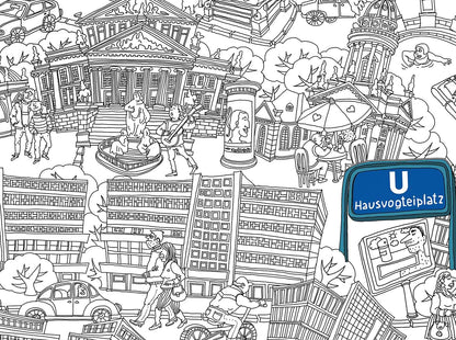 Berlin Mitte black-and-white poster A2 (42 x 59.4  cm)