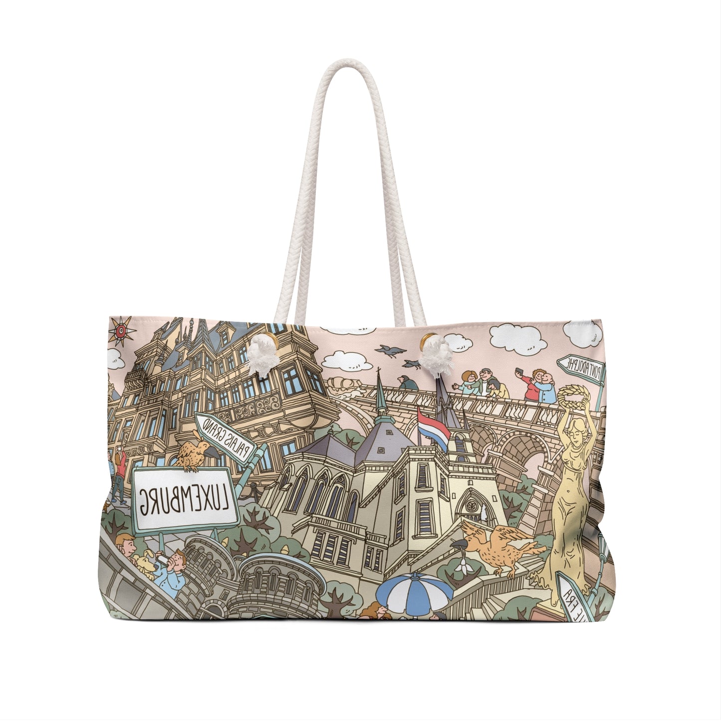 Luxembourg Illustrated Weekender Bag