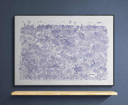 Berlin Mitte. Ballpoint sketch poster A2 (42 x 59.4 cm)