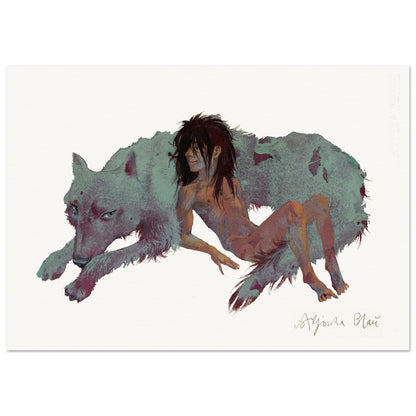 Mowgli and Raksha, the Mother Wolf I